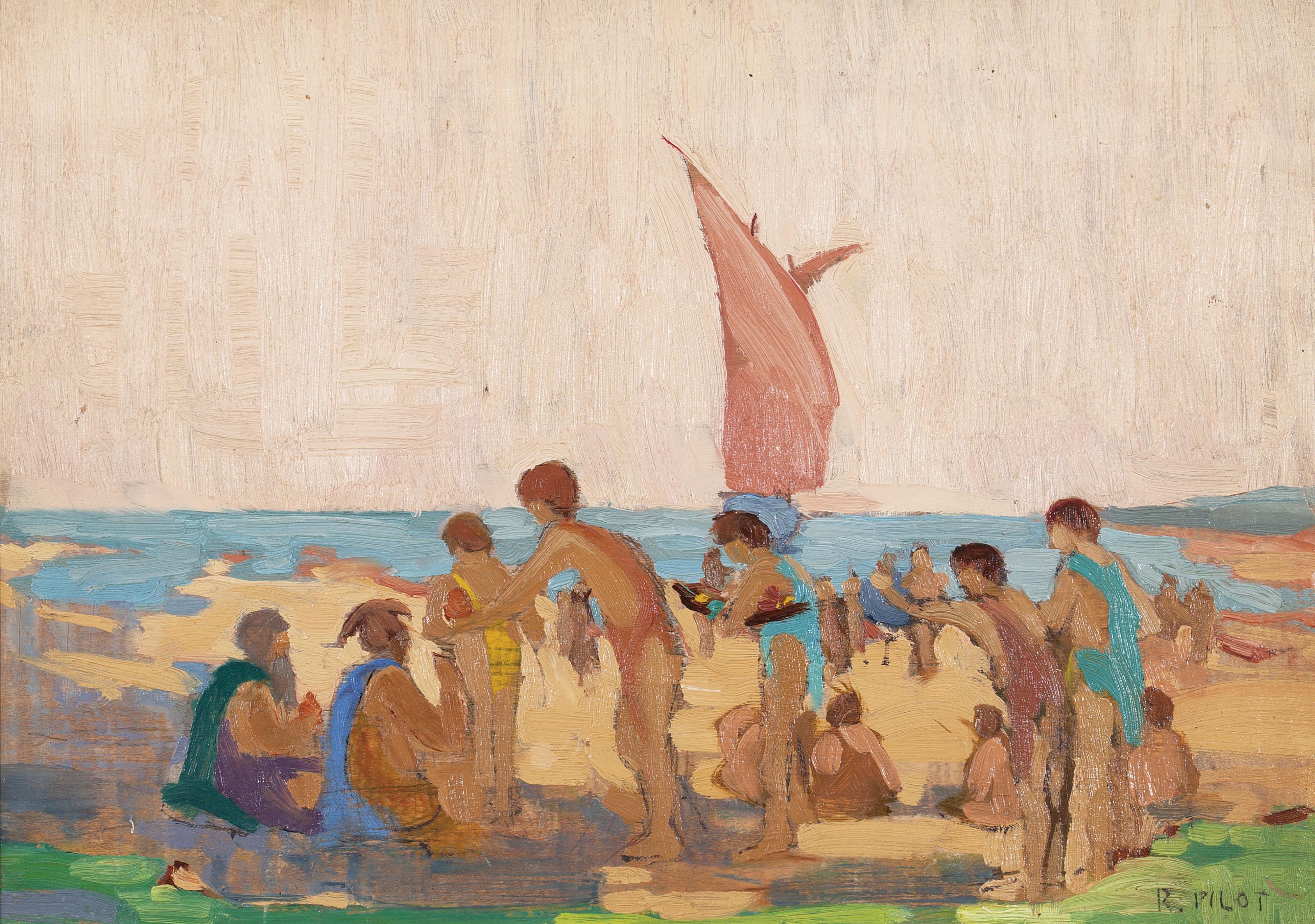 Robert Wakeham Pilot - Swimmers On The Beach
