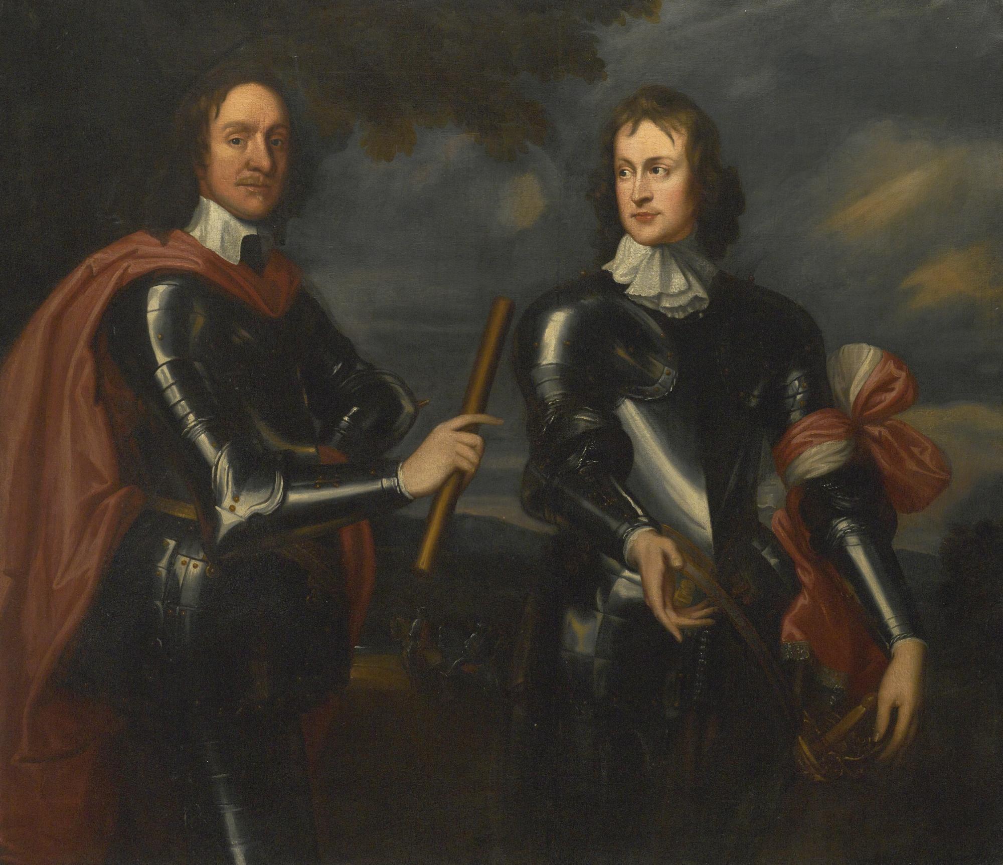 Robert Walker - Double Portrait Of Oliver Cromwell And General John Lambert