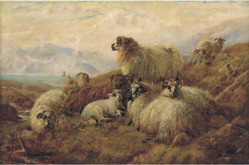 Robert Watson - Sheep In A Highland Landscape