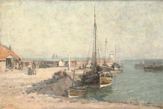 Robert Weir Allan, R.W.S., R.S.W. - A Fife harbour