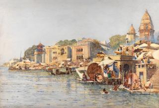 Robert Weir Allan RSA RWS RSW - The River Ganges in Benares, India