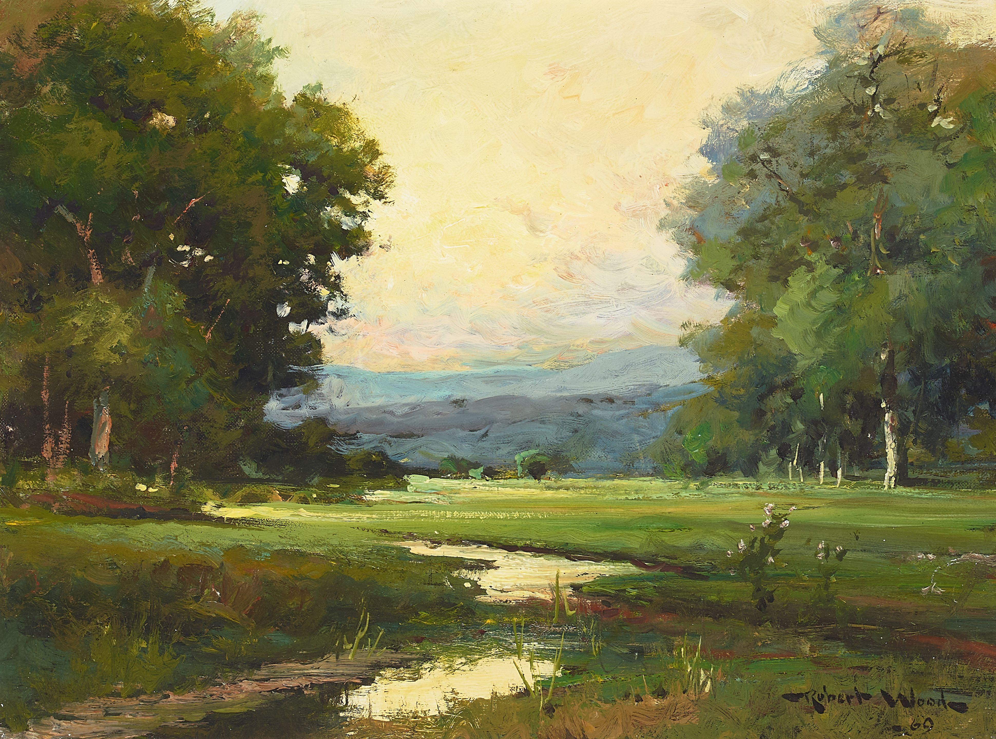 Robert William Wood - A Summer Evening 12 x 16 in. framed 23 x 27 in.
