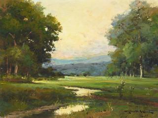 Robert William Wood - A Summer Evening 12 x 16 in. framed 23 x 27 in.