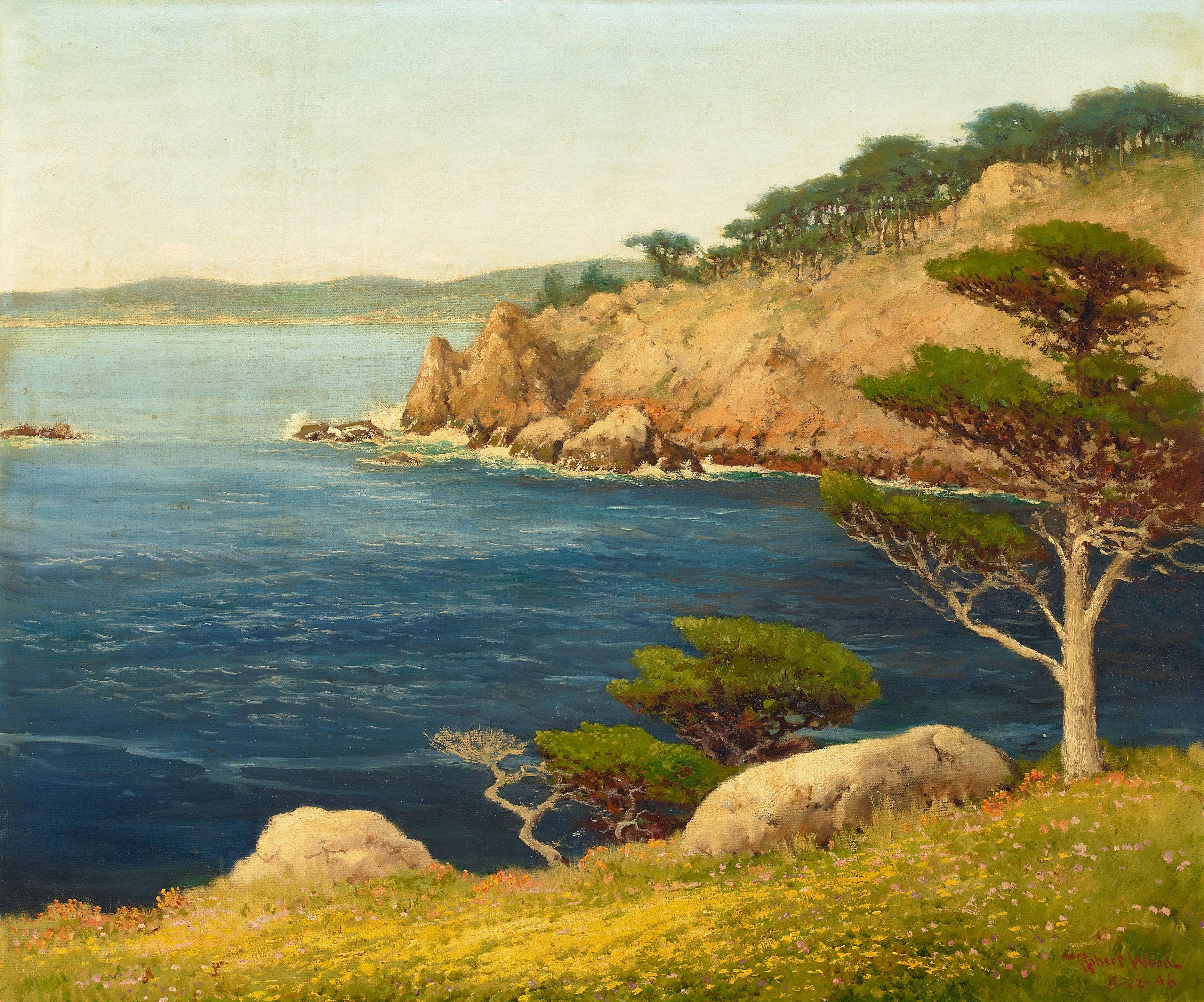 Robert William Wood - Carmel-by-the-Sea 25 x 30 in. framed 30 1/2 x 35 1/2 in.