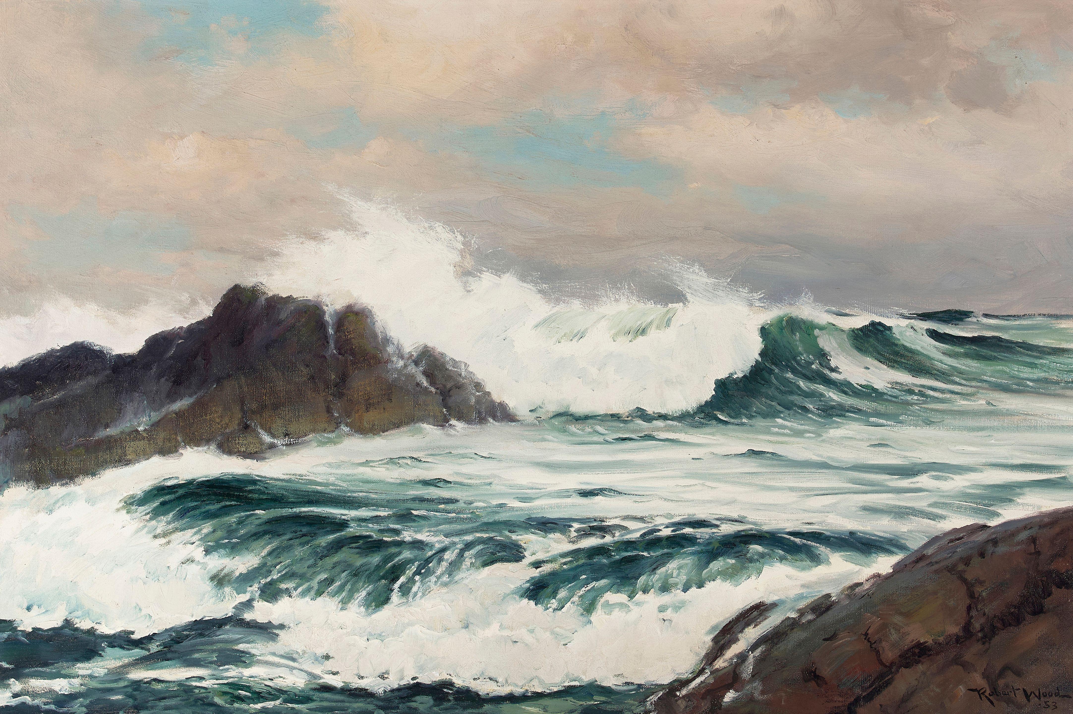 Robert William Wood - March Wind 24 x 36 in. framed 36 x 47 1/2 in.