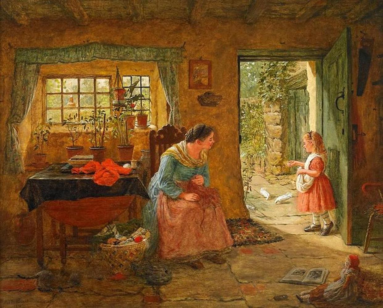 Robert William Wright - Tauben füttern