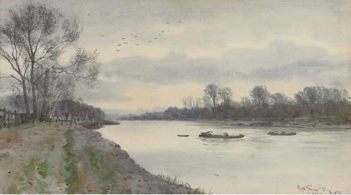 Robert Winchester Fraser - The Thames below Kew (illustrated); and Evening near St. Ives
