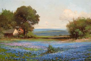 Robert Wood - Spring in Texas (near Boerne) 24 x 36 in. framed 31 x 43 in.