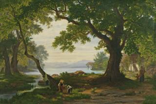 Robert Zünd - Am Sempachersee At Lake Sempach