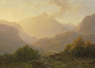 Robert Zünd - Blick von Schwyz Richtung Rigi