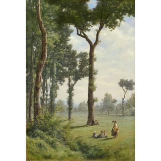 Robert Zünd - Eichwaldlichtung Clearance In An Oak Forest