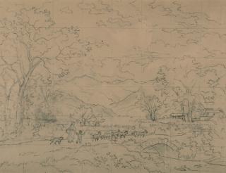 Robert Zünd - Landschaft am Vierwaldstätter See.