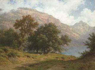 Robert Zünd - Vierwaldstättersee Mit Blick Auf Die Rigiflanke