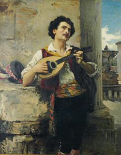 Roberto Bompiani - A mandolin player