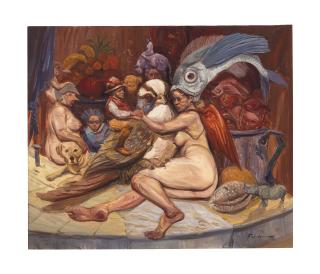 Roberto Fabelo - Couple entourant faisan (Pequeño teatro)