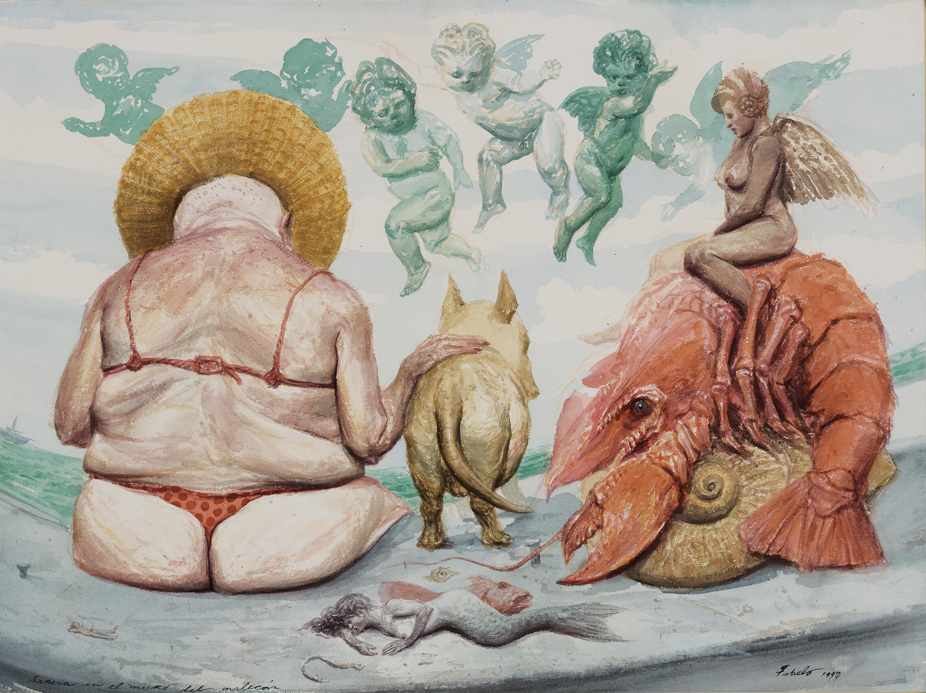 Roberto Fabelo - Sirena en el muro del malecón