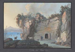 Roberto Fernando Di Roberti - The Grotta del Cane, near Naples; and The Herculaneum Gate at Pompeii