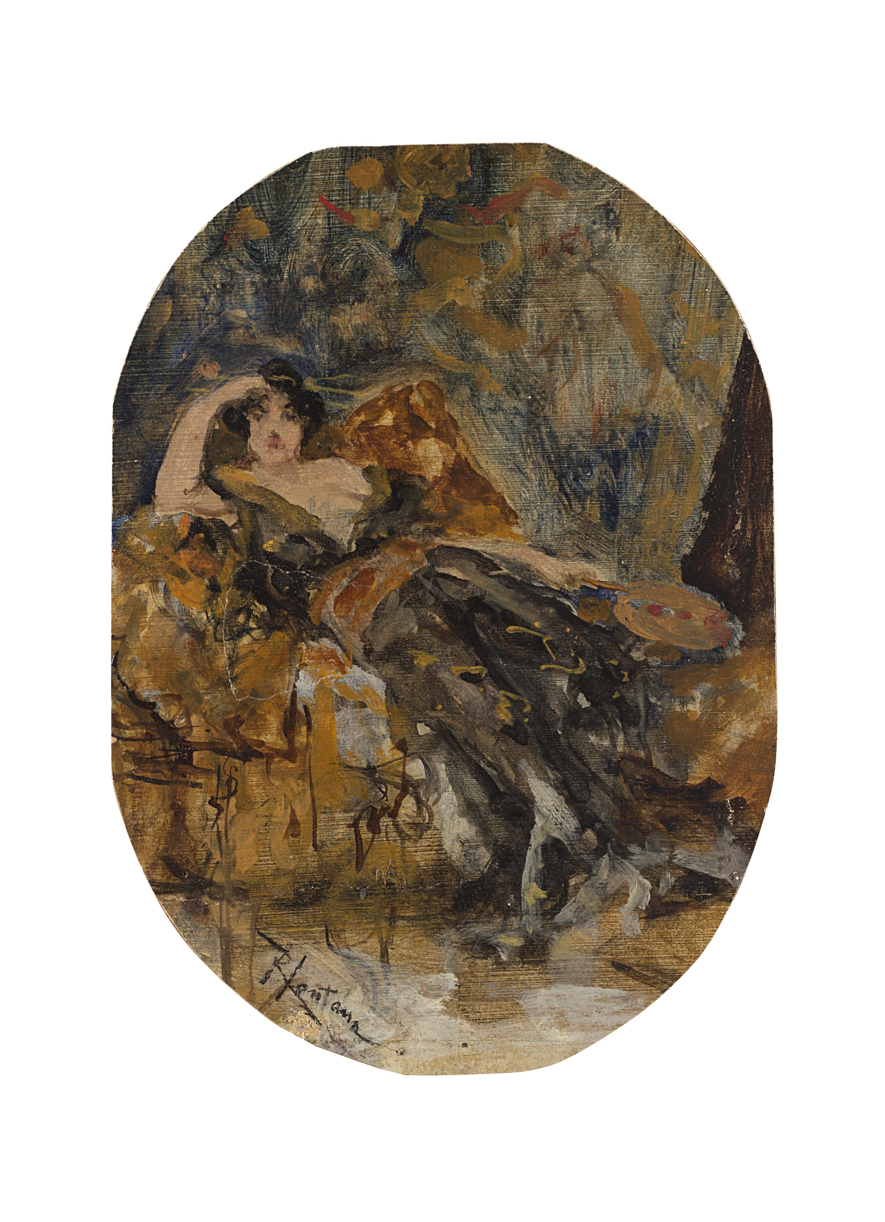 Roberto Fontana - Donna con ventaglio