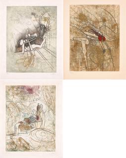 Roberto Matta - Konvolut von 3 Radierungen.