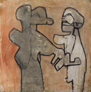 Roberto Matta - Sans Titresigned; Mixed Media On Burlap. Executed In 1962.