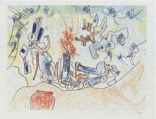 Roberto Matta - Seven plates, from Les Oh! Tomobiles (Ferrari 60 - 69)