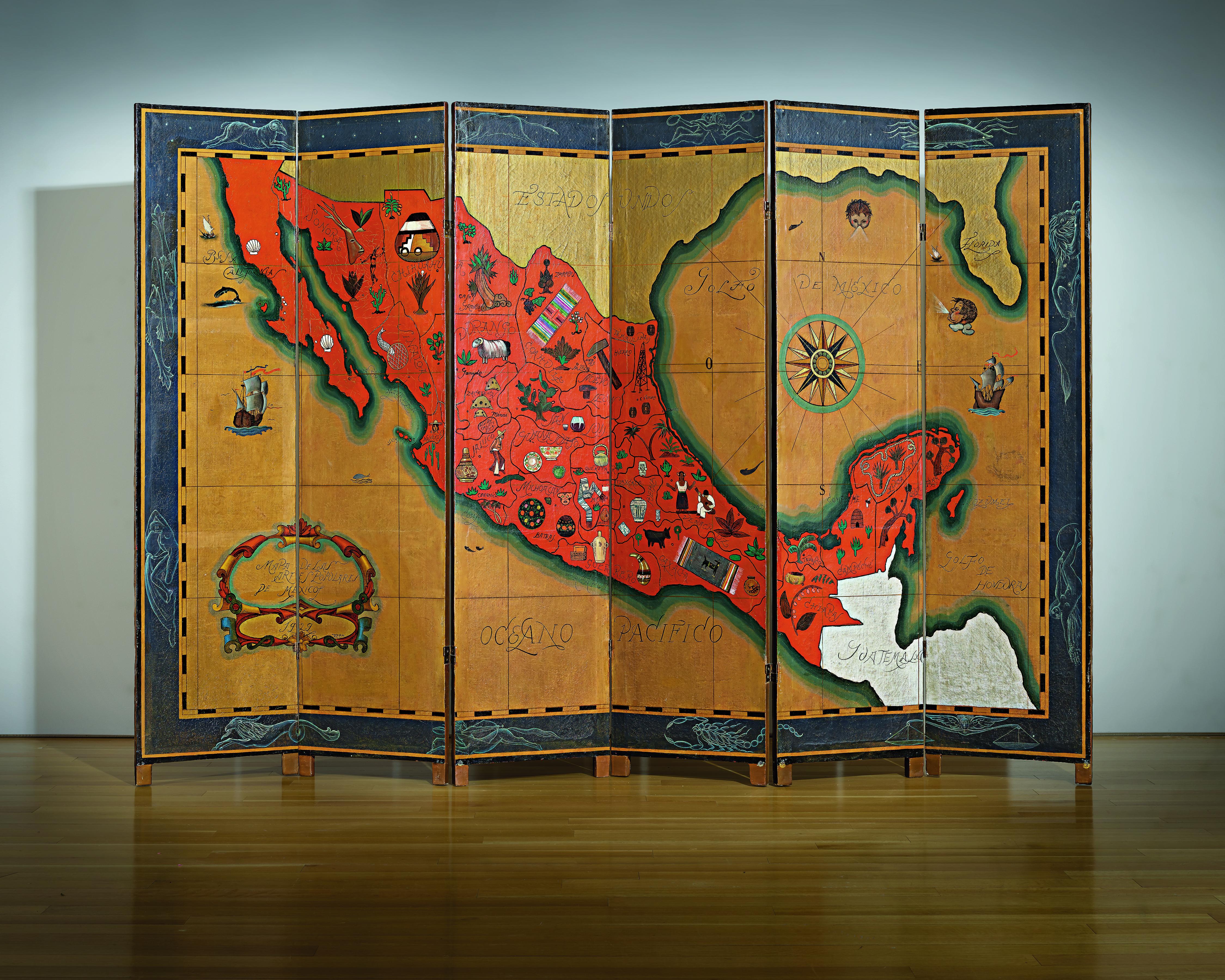 Roberto Montenegro - Biombo (Map Of The Popular Arts Of Mexico)