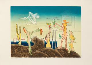 Roberto Sebastián Matta - Héraclite, L\'Arc, Obscure des Heures, Chiasso, Multiplicata, S.A., 1975