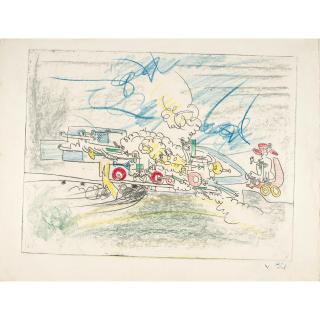 Roberto Sébastian Matta - Plate 4, from Les Oh! Tomobiles