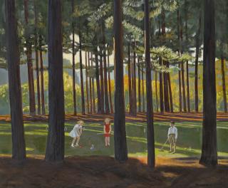 Rockwell Kent - Croquet Game