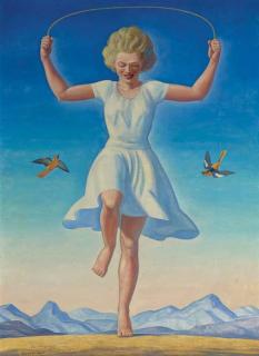 Rockwell Kent - Girl Jumping Rope