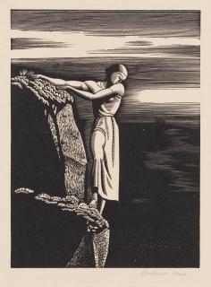 Rockwell Kent - Girl on a Cliff