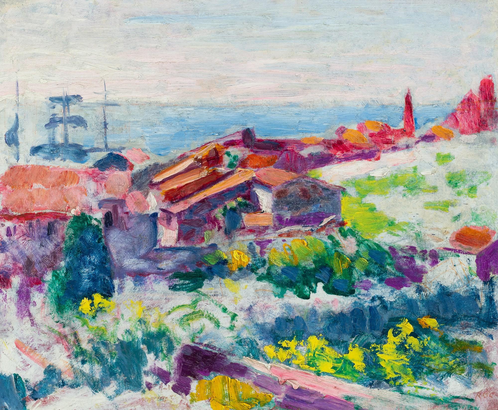 Roderic O\'Conor - Landscape with View Over the Sea | Paysage avec vue sur la mer