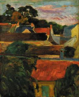 Roderic O\'Conor - Roof tops, a village