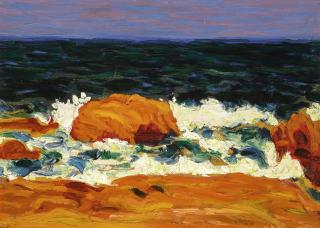 Roderic O\'Conor - Seascape, Orange And Red Rocks