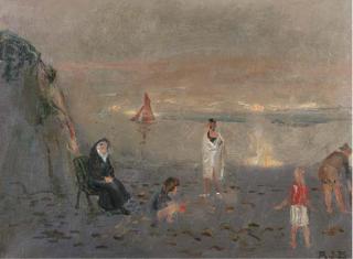 Rodney Burn, R.A. - Normandy Sunset