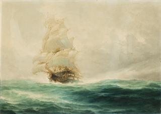 Rodolfo Claudus - Marina con veliero