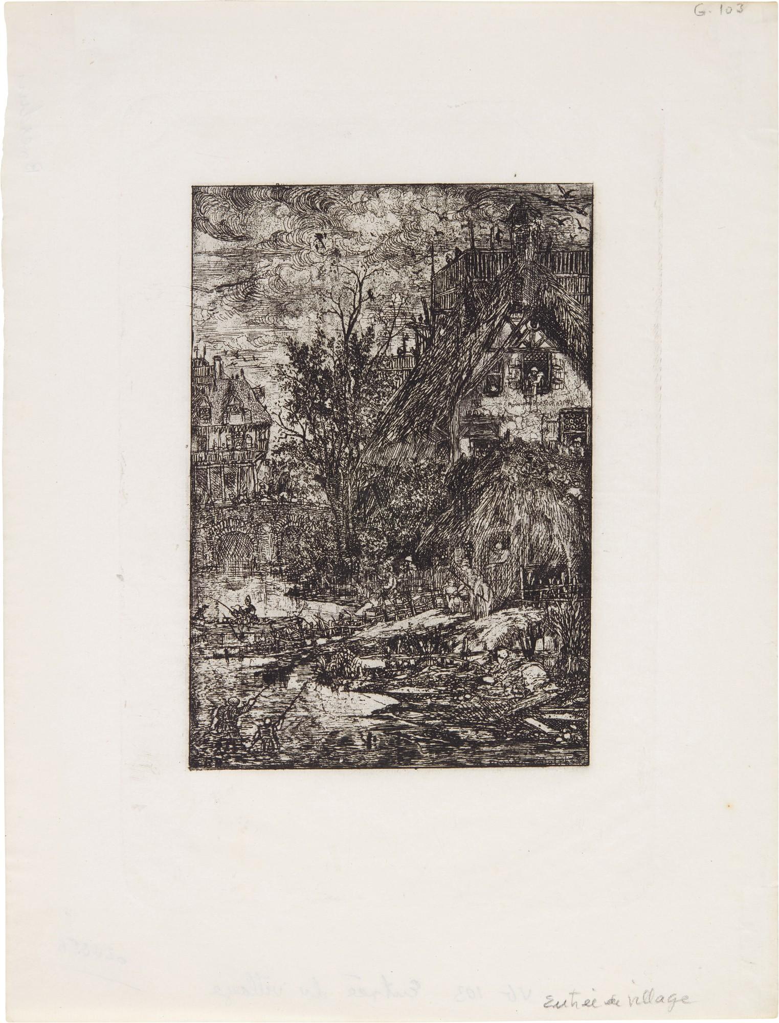 Rodolphe Bresdin - Le Cours de l\'Eau (Van Gelder 144)