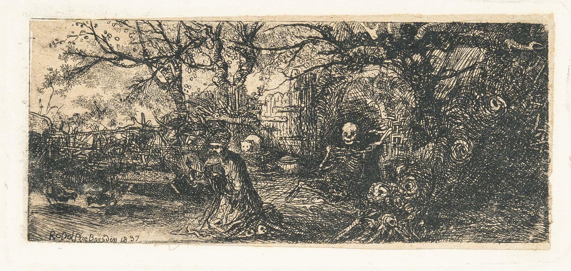 Rodolphe Bresdin - Saint Antoine et la mort
