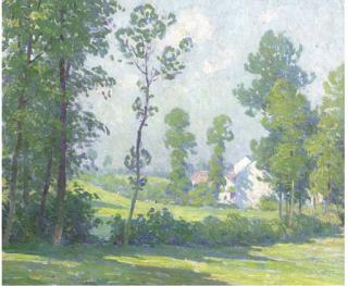 Rodolphe Paul Wytsman - Ferme blanche dans un paysage - Landscape with white farm house