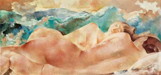 Rodolphe-Théophile Bosshard - Deux nus au bord du lac