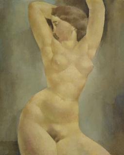 Rodolphe Théophile Bosshard - Femme Nue Aux Bras Levés