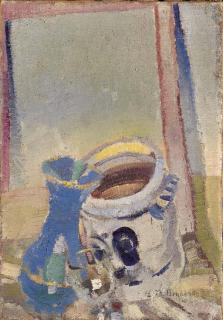 Rodolphe-Théophile Bosshard - Stilleben mit Vase und Buttertopf