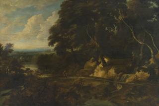 Roelant Roghman - An Extensive Landscape With Figures Along A Path
