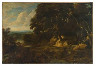 Roelant Roghman - An Extensive Landscape With Figures Along A Path