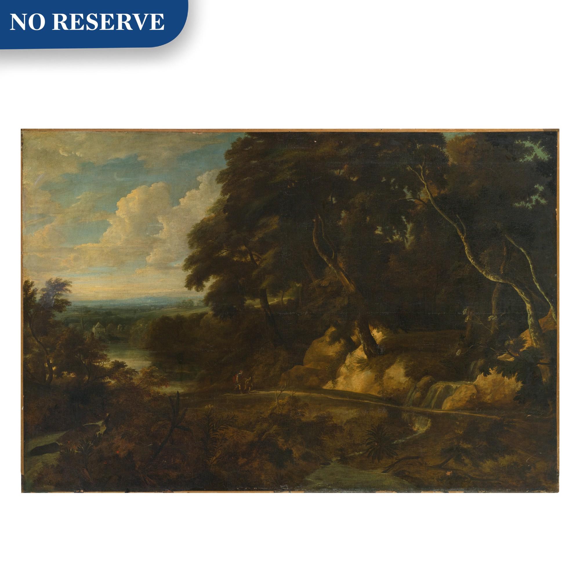 Roelant Roghman - An extensive landscape with figures along a path