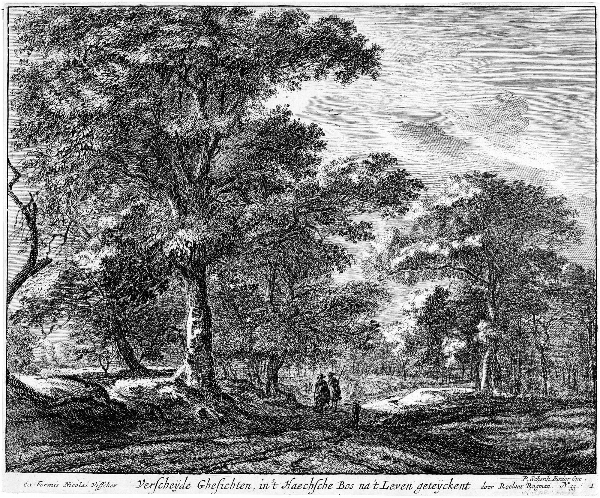 Roelant Roghman - Folge von 6 Bll.: Ansichten aus den Wäldern von Den Haag.