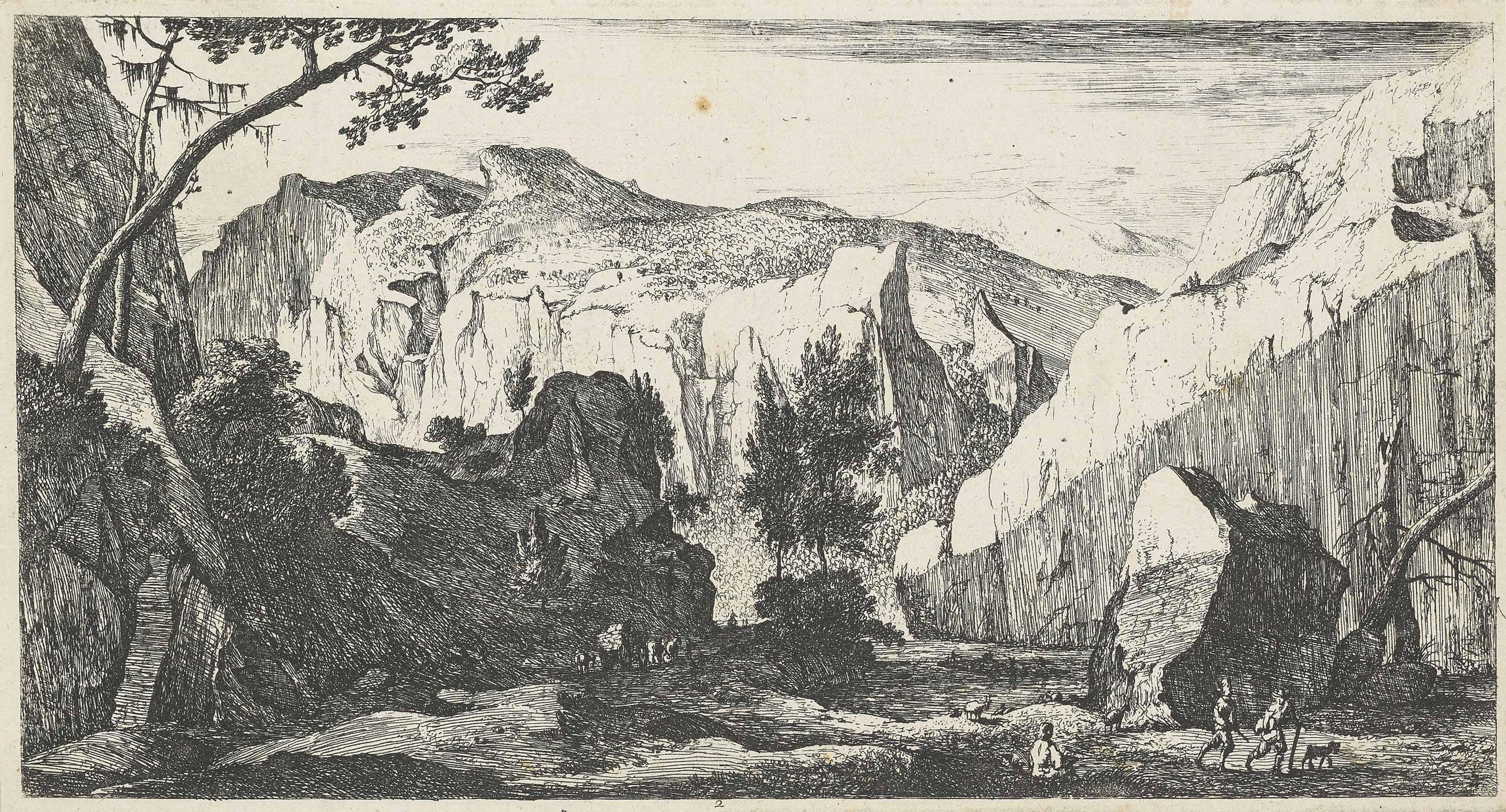 Roelant Roghman - Rocky Landscape, From: Eight Tyrolean Landscapes
