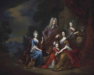 Roelof Koets II - A Family Portrait In A Landscape