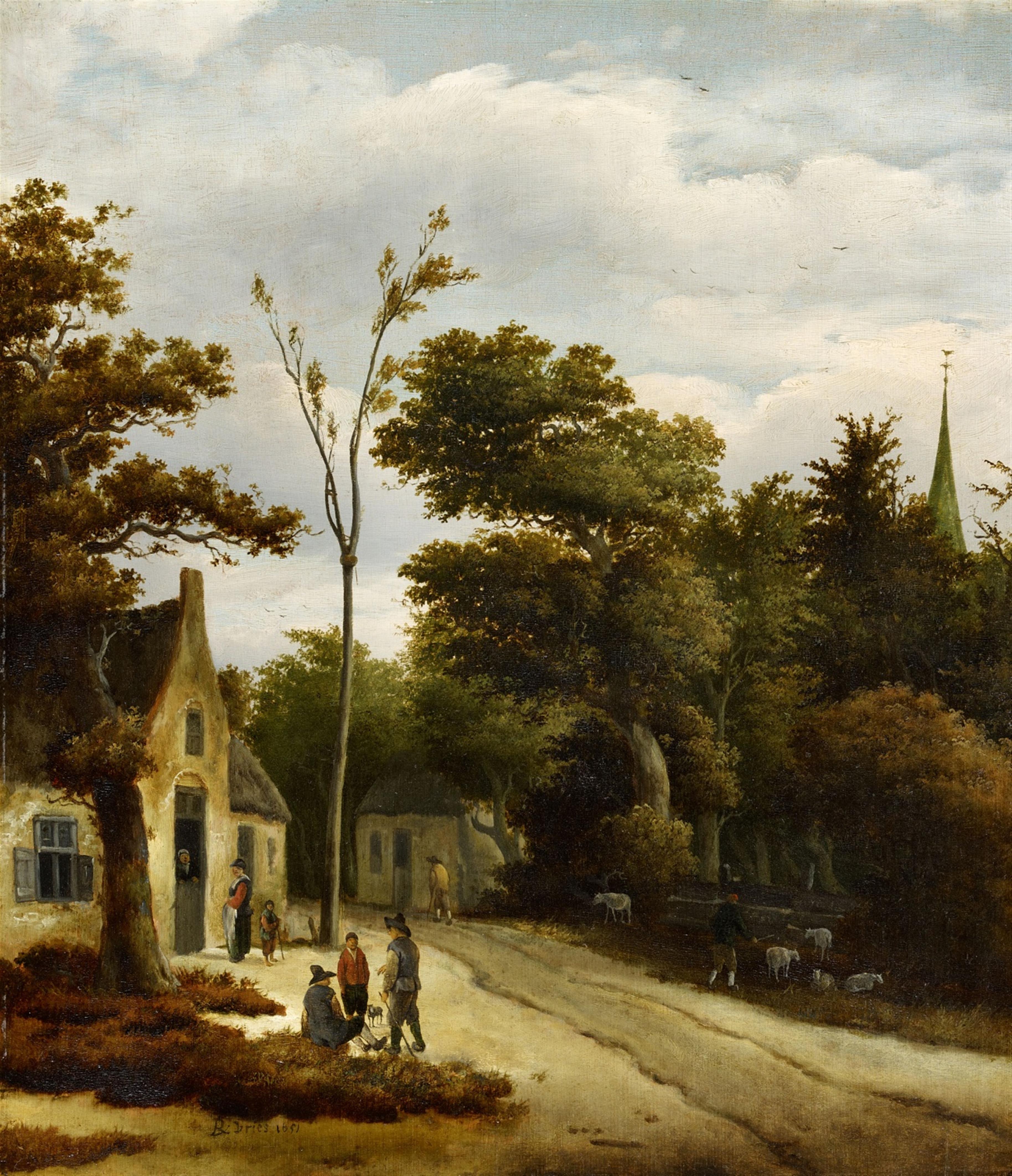 Roelof van Vries - Landschaft mit Waldweg