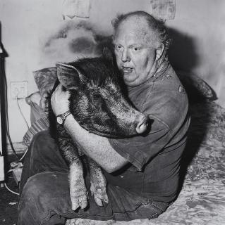 Roger Ballen - Brian with Pet Pig
